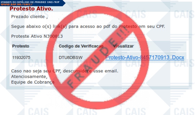 ご確認 Catálogo de Fraudes